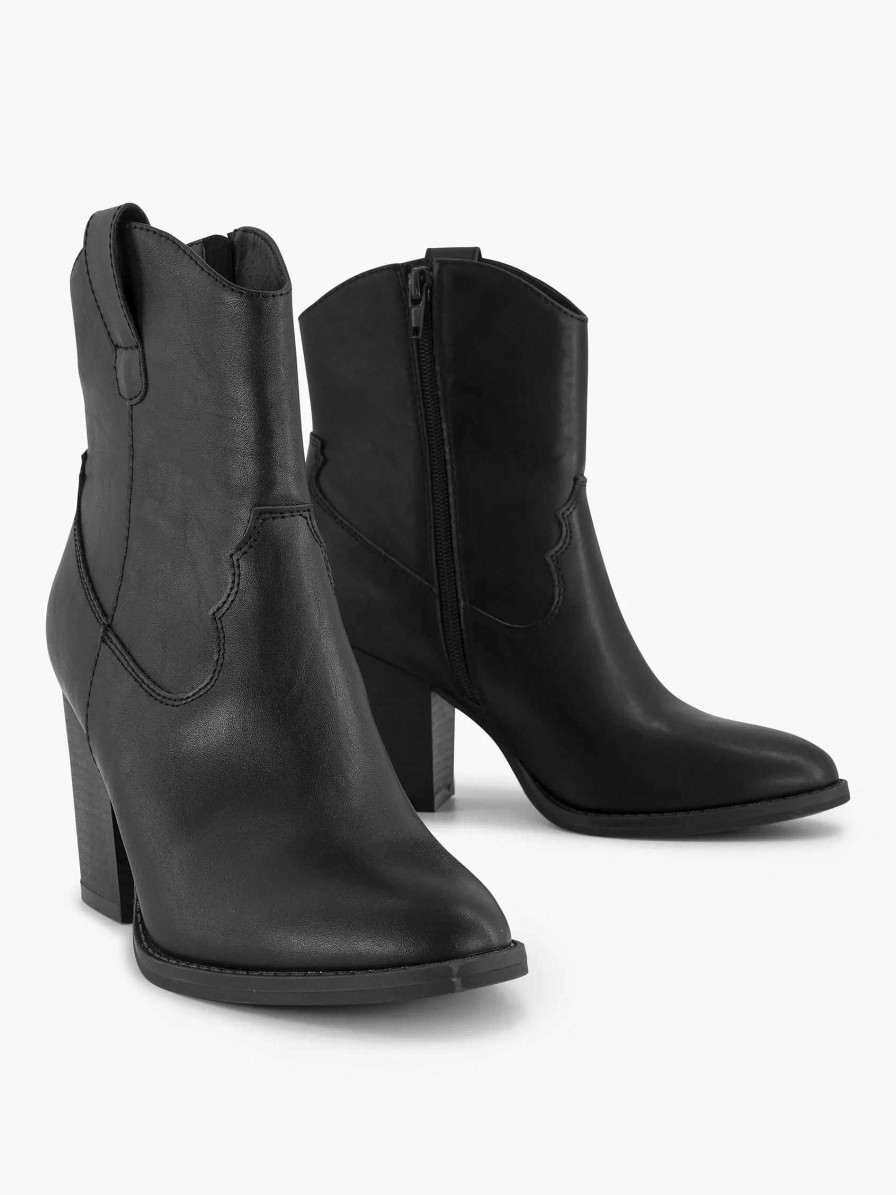 Ankle Boots & Boots | Graceland Black Cowboy Boot Heel