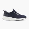 Comfort Shoes | Medicus Dark Blue Leather Comfort Sneaker