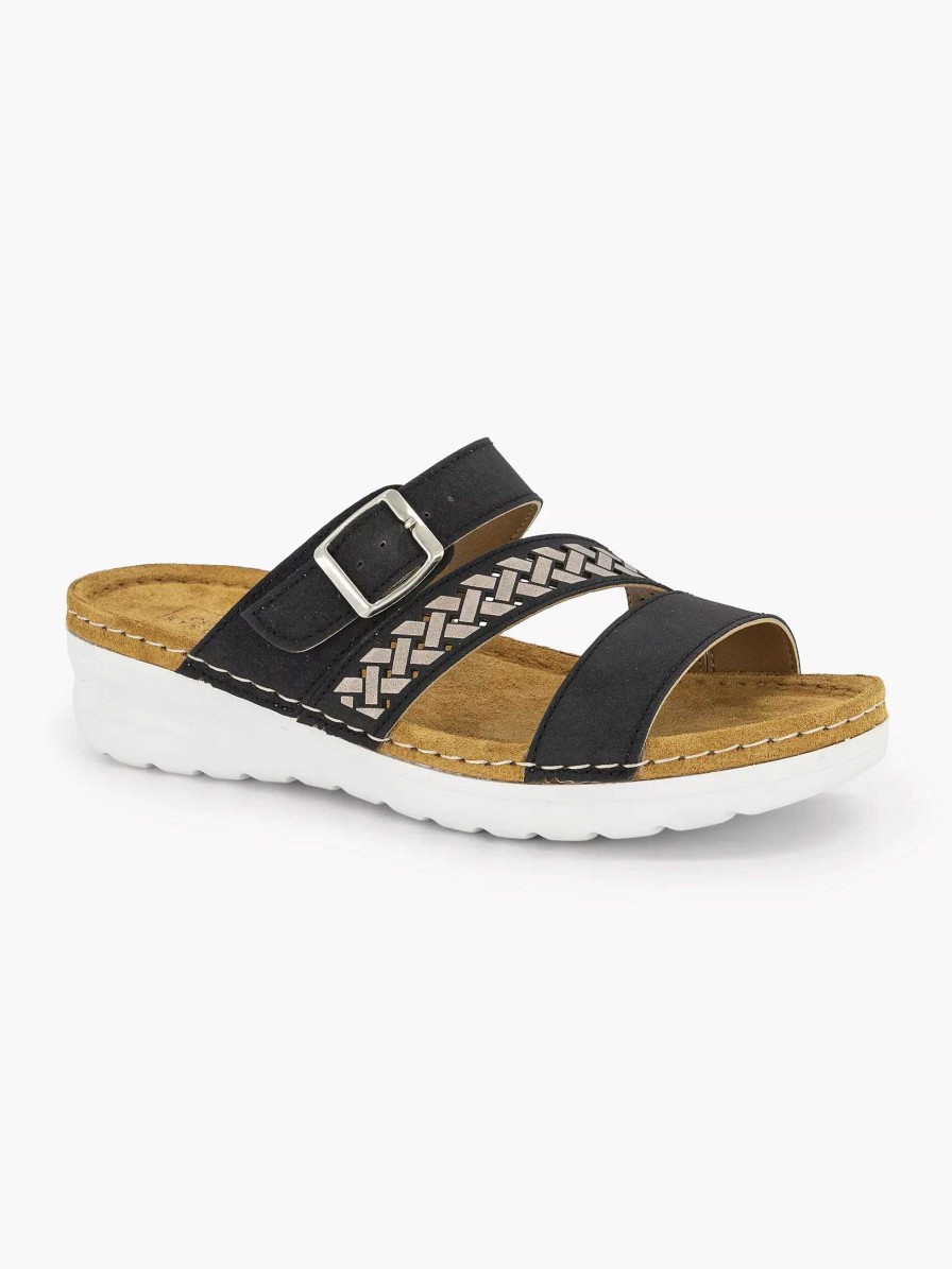 Flip Flops | Easy Street Black Slipper