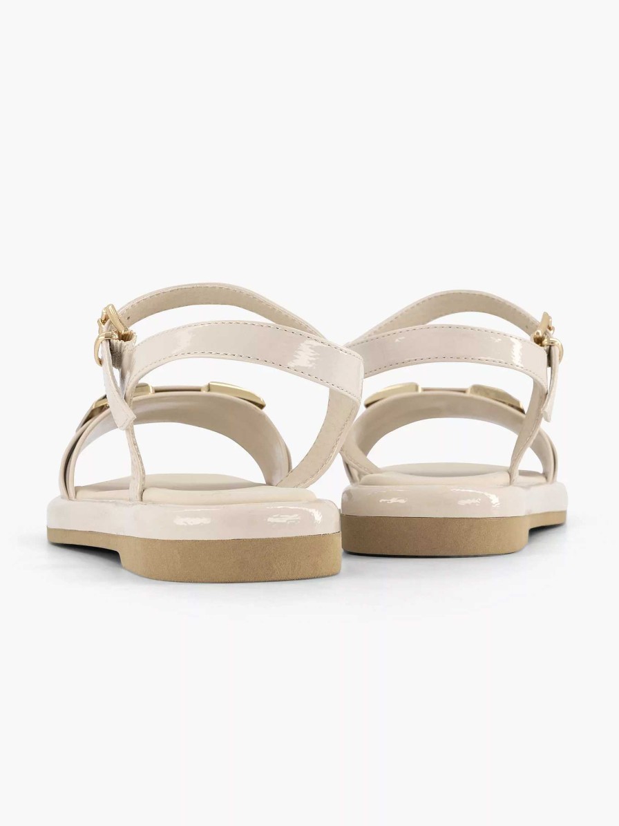 Sandals | Graceland Beige Sandal Decorative Buckle