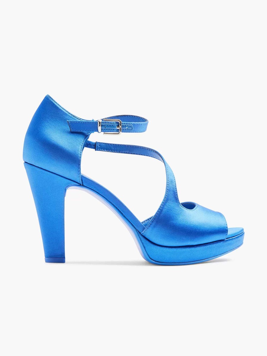 Pumps | Graceland Blue Pump Satin