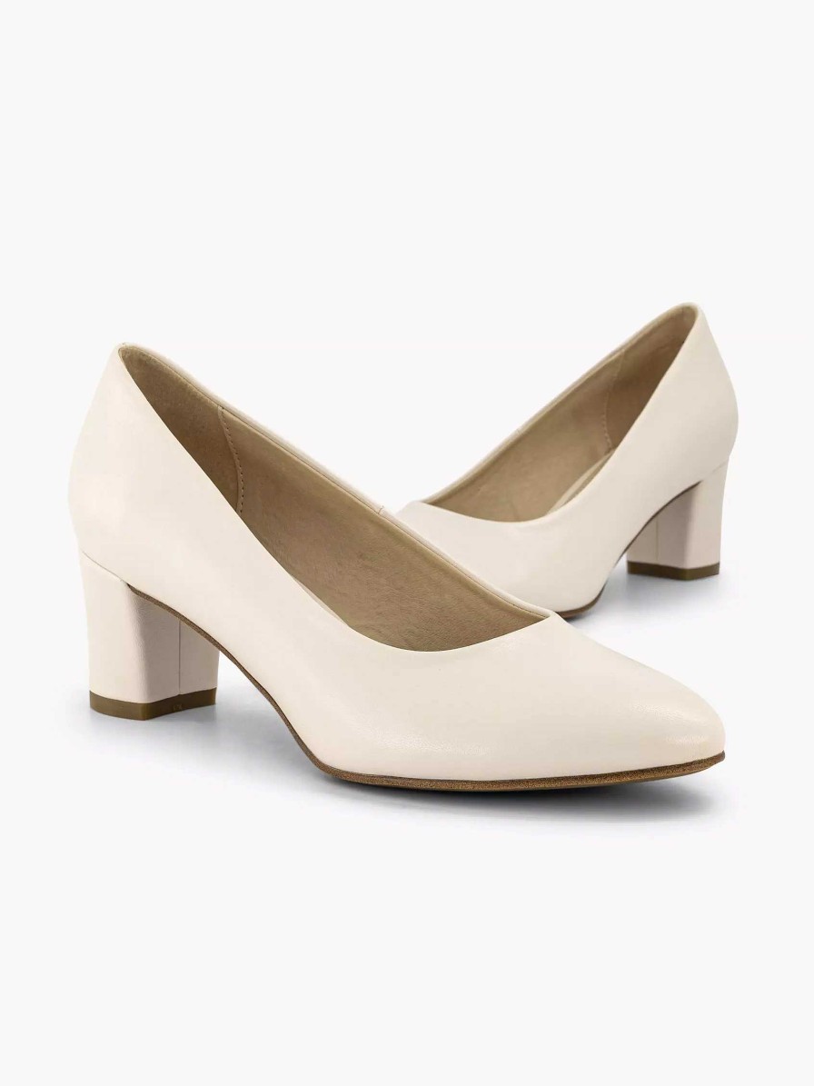 High Heels | Graceland Beige Pump Block Heel