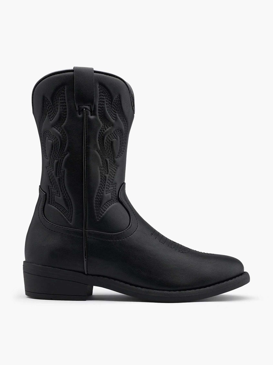 Boys' Shoes | Oxmox Black Cowboy Boot