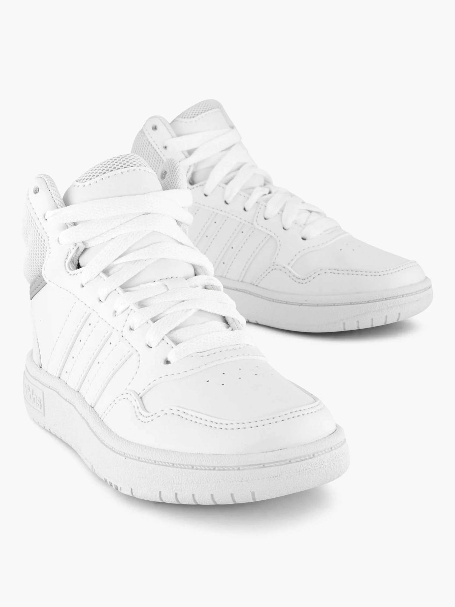 Boys' Shoes | adidas Witte Hoops Mid 3.0 K