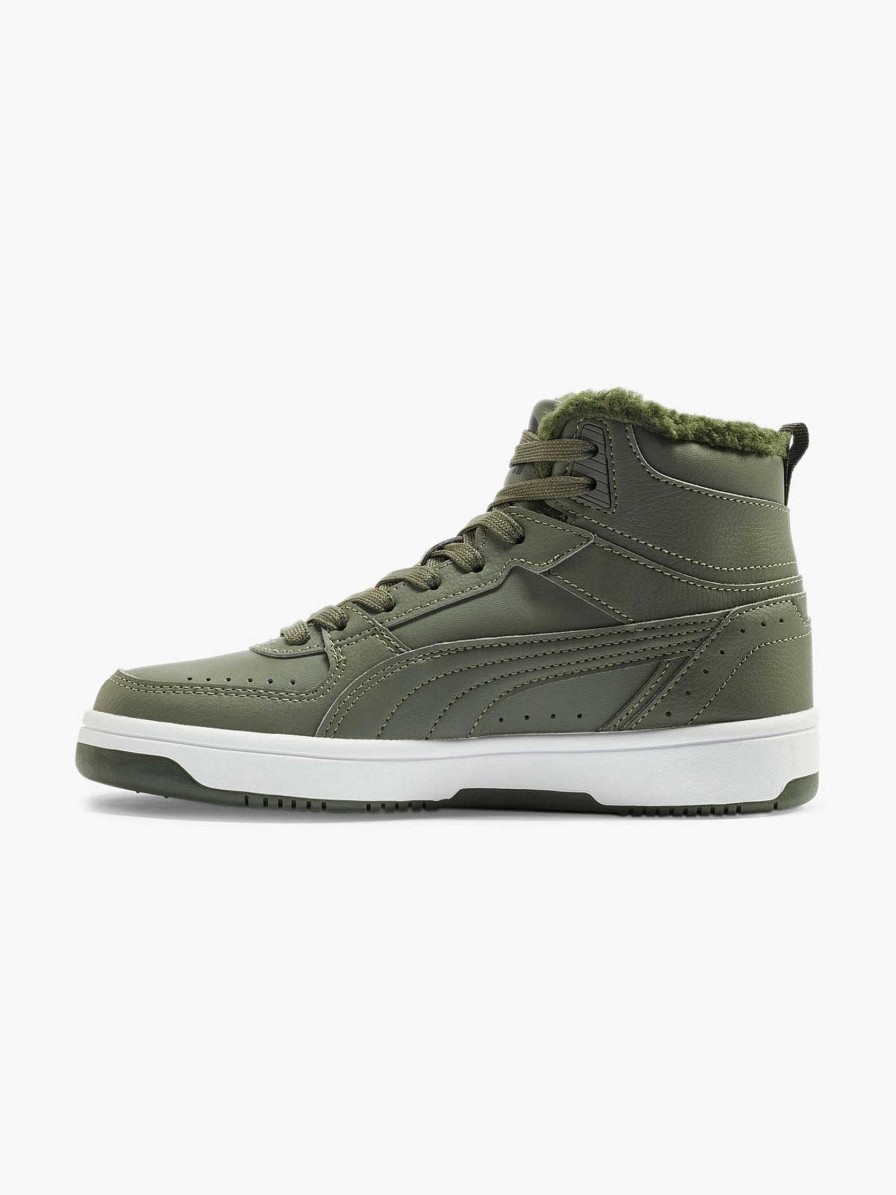 Boys' Shoes | Puma Green Rebound Joy Fur Jr