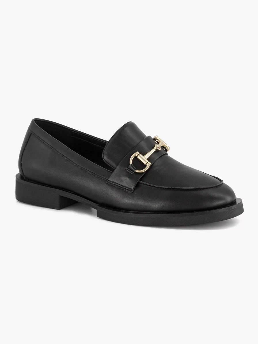 Loafers | Graceland Black Loafer Decorative Necklace