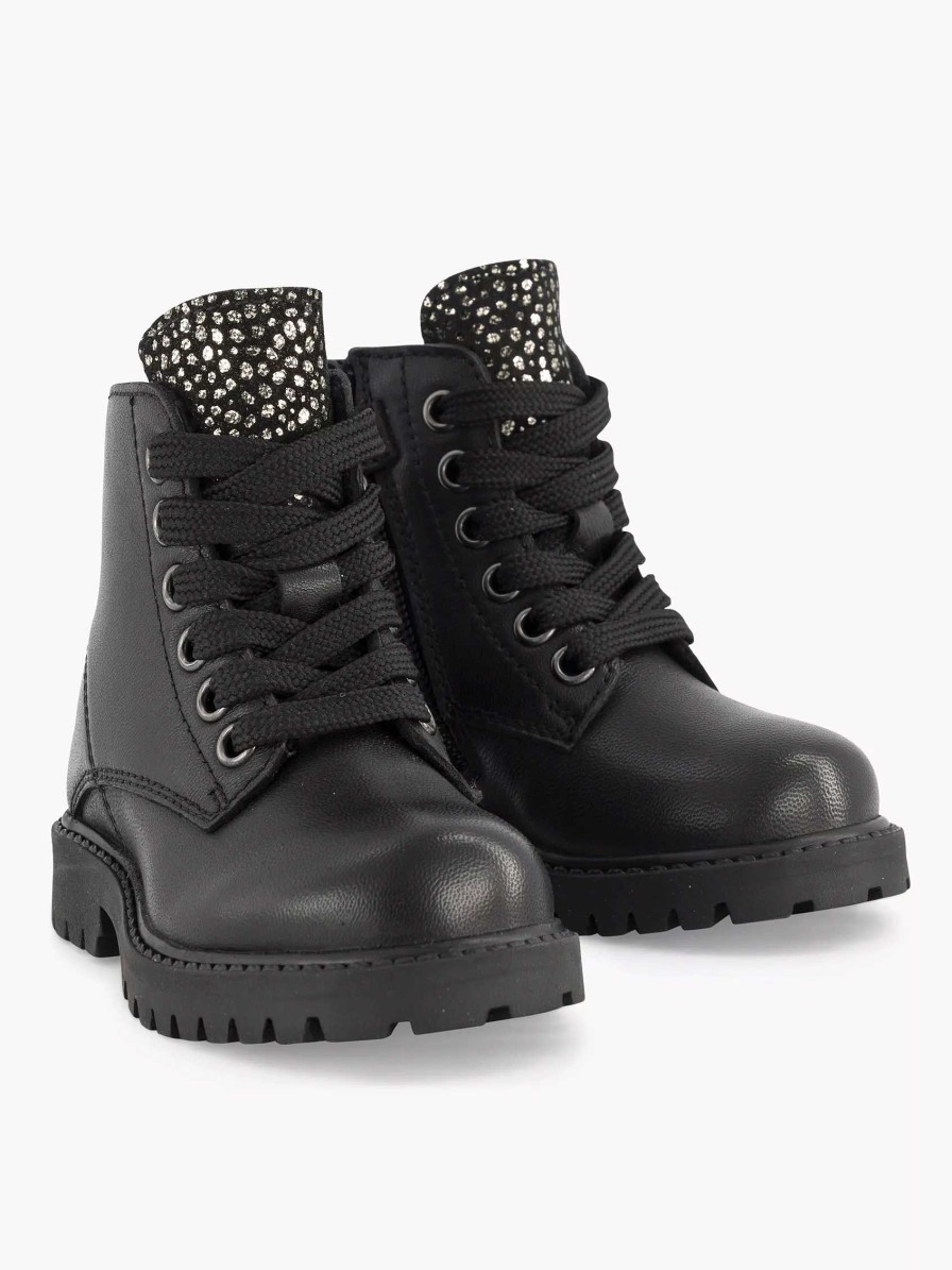 Boys' Shoes | Limelight girl Black Leather Lace Boot