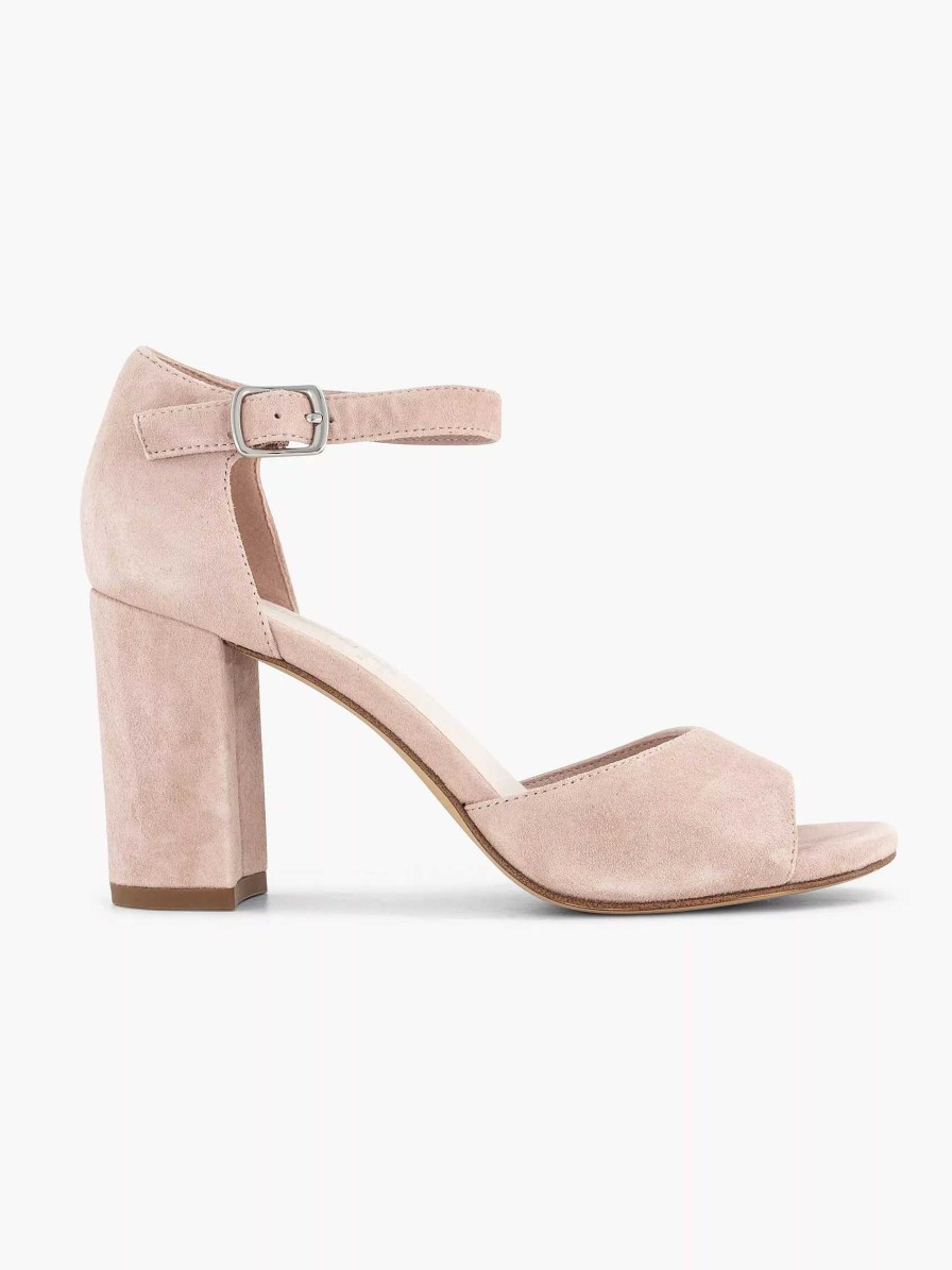 Sandals | 5th Avenue Light Pink Suede Sandalette