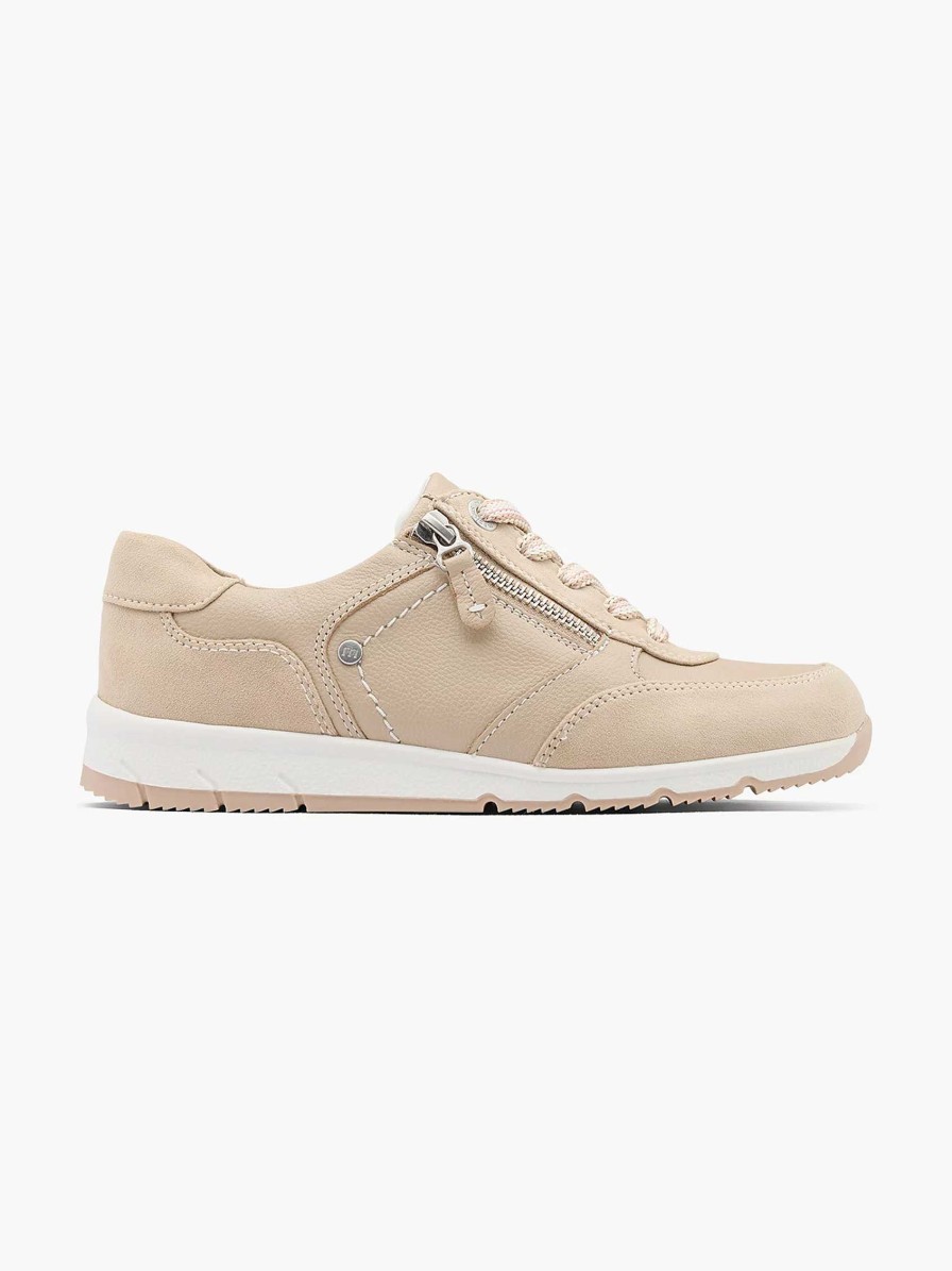 Comfort Shoes | Medicus Taupe Leather Sneaker