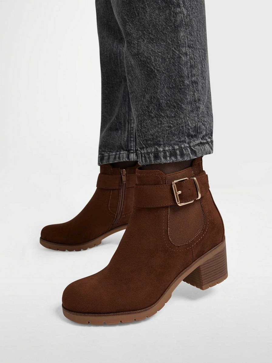 Ankle Boots & Boots | Graceland Brown Ankle Boot Decorative Buckle