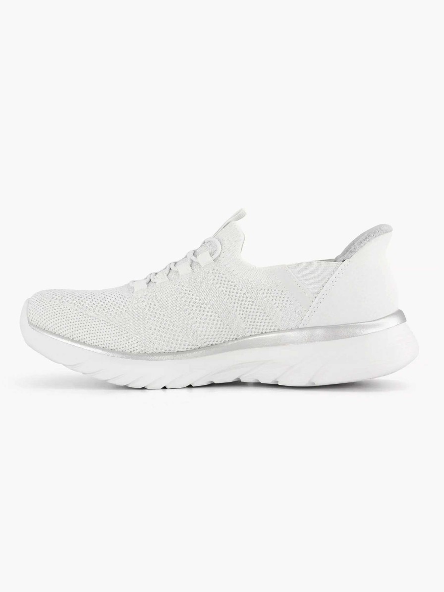 Sneakers | Skechers White Sneaker Swift Fit - Hands Free Sole Provider