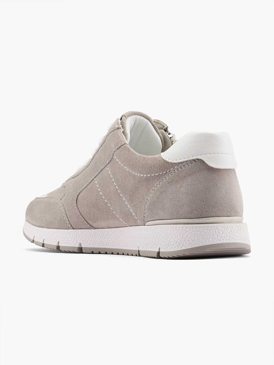 Comfort Shoes | Medicus Gray Leather Comfort Sneaker