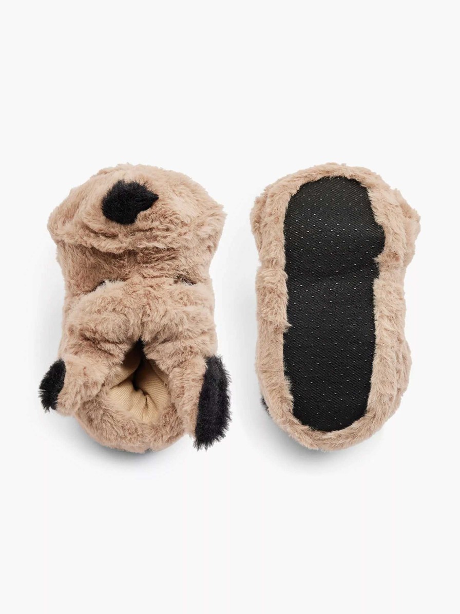 Baby Shoes | Vty Light Brown Slipper Dog