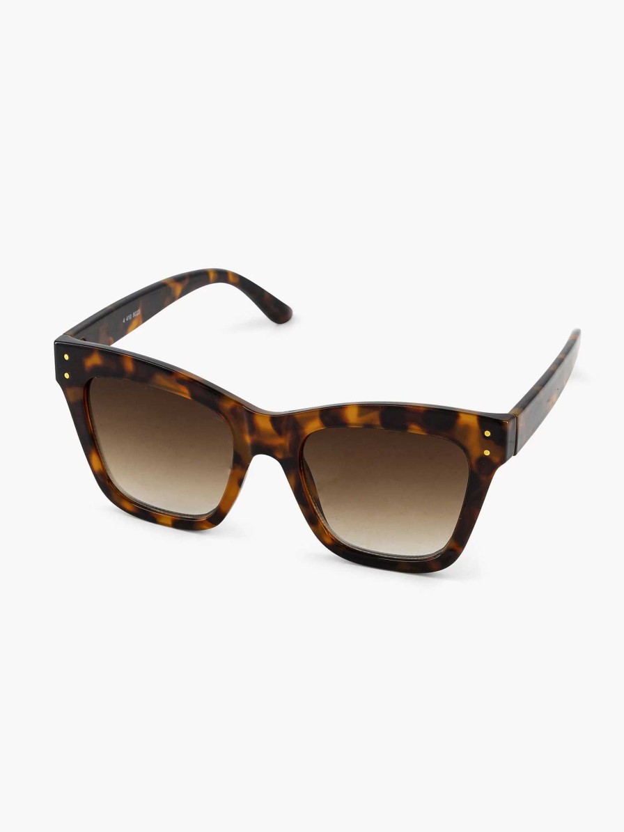 Online Exclusive Accessories | Graceland Brown Cat Eye Sunglasses Print