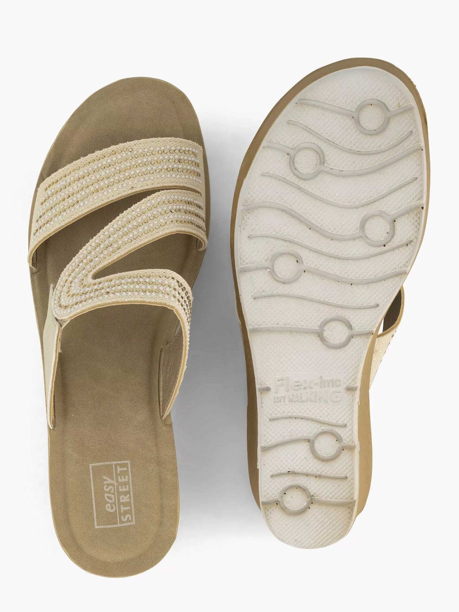 Comfort Shoes | Easy Street Beige Comfort Slipper