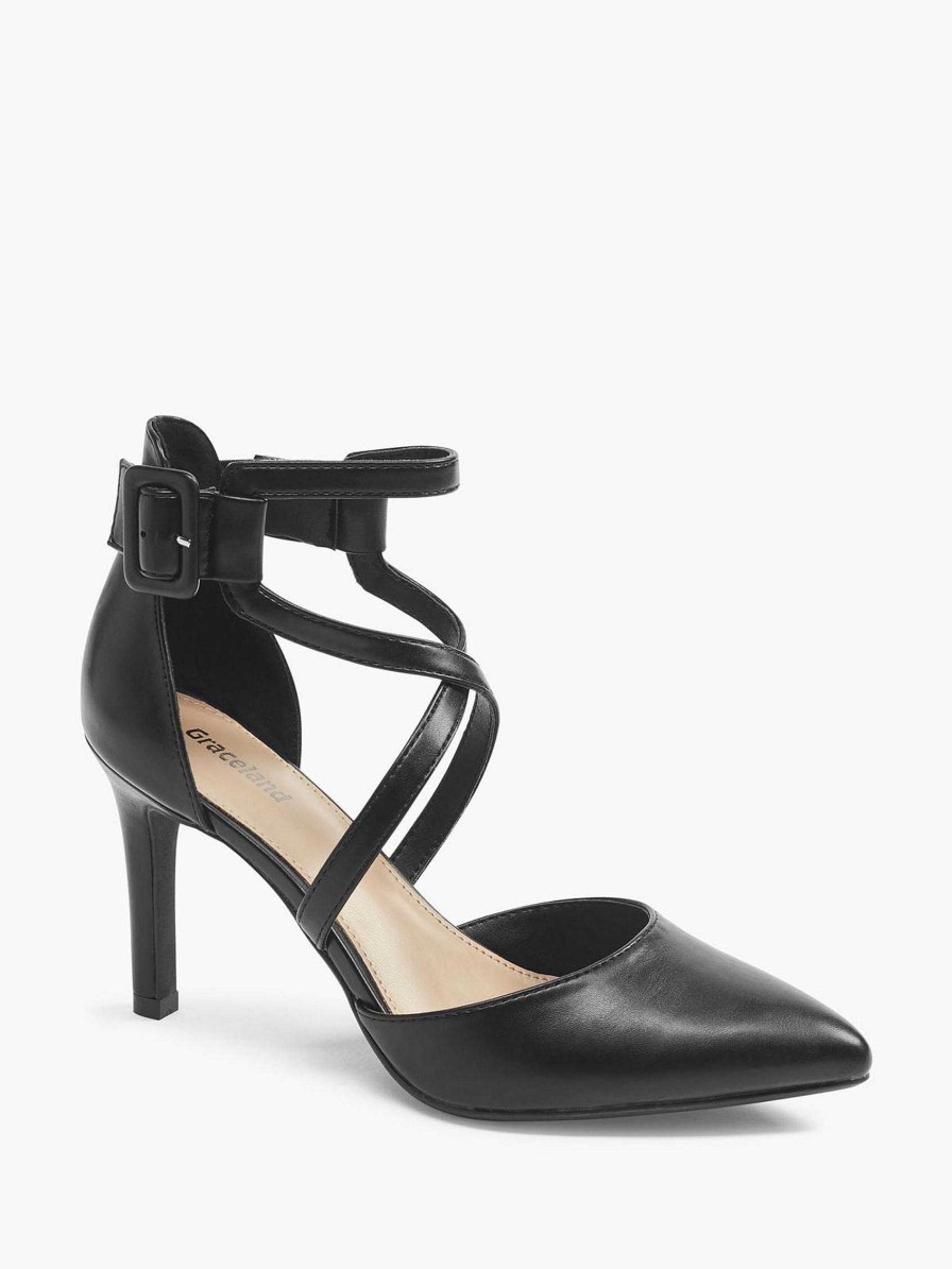 High Heels | Graceland Black Pump Buckle Closure