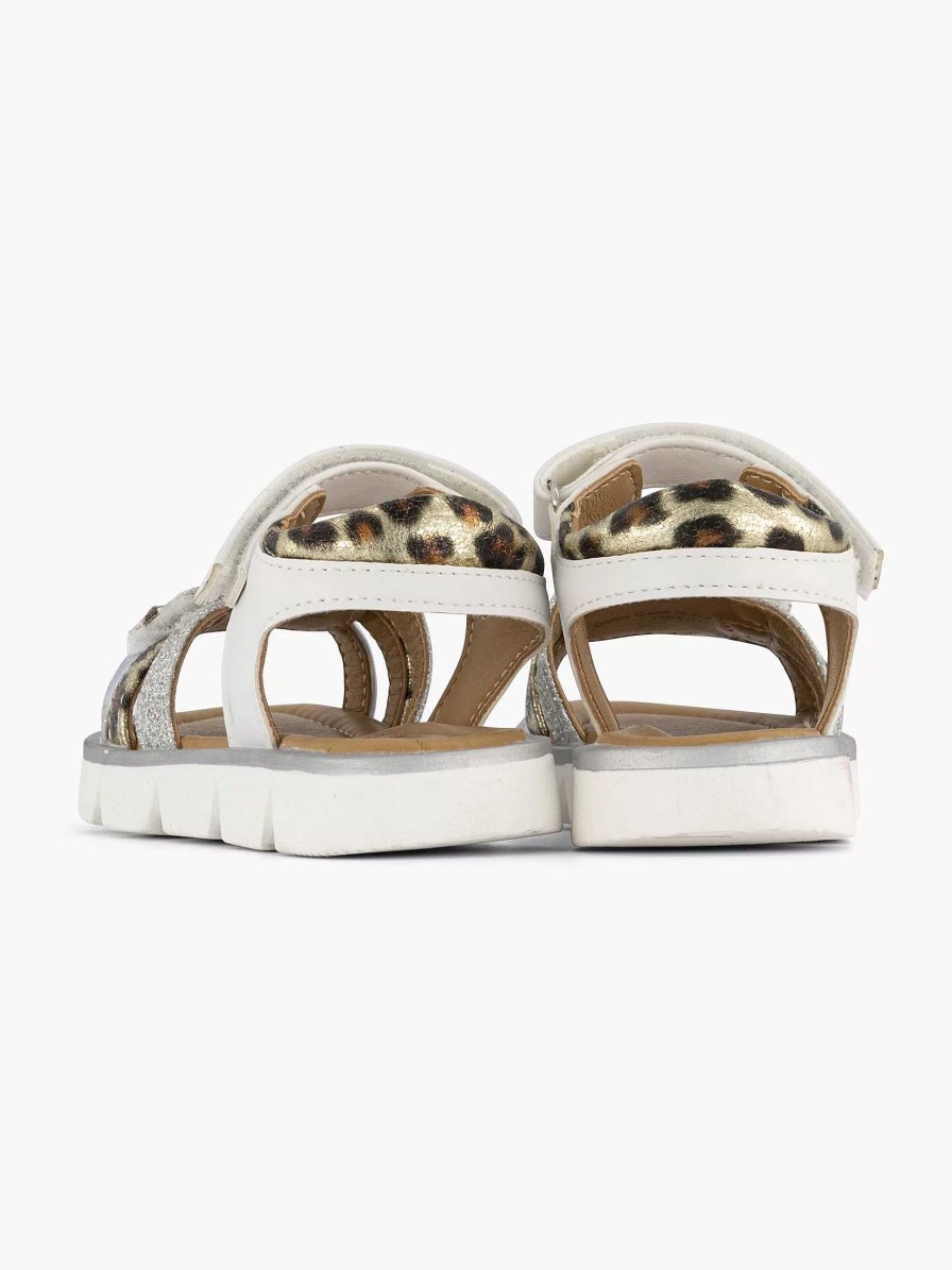 Boys' Shoes | Oxmox White Sandal Panther Print