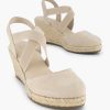 Sandals | Graceland Beige Slingback Wedge Heel