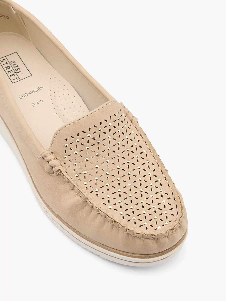 Comfort Shoes | Easy Street Beige Comfort Slip-On