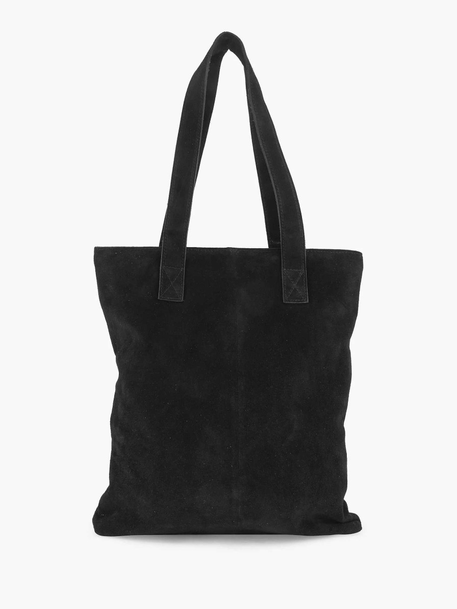 Online Exclusive Accessories | 5th Avenue Black Suede Shoulder Bag