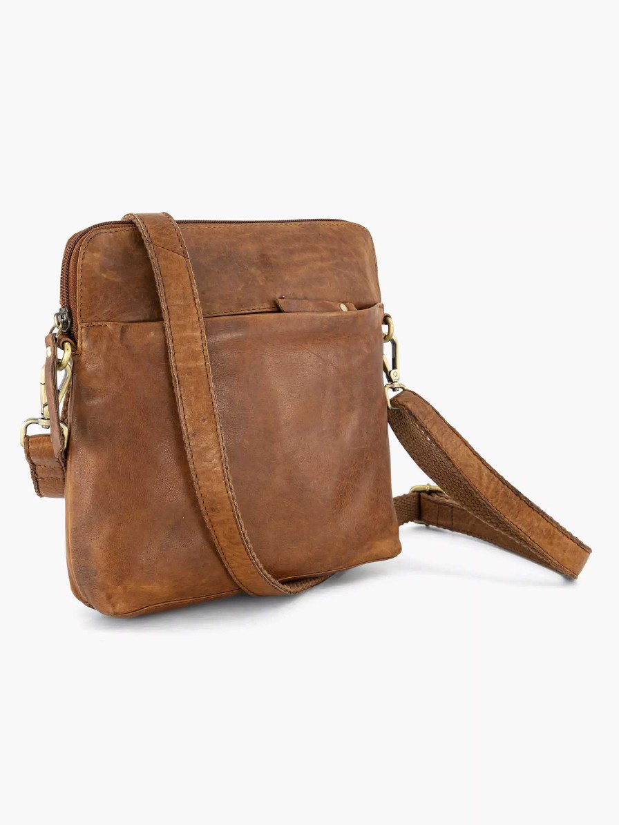 Online Exclusive Accessories | 5th Avenue Cognac Leather Shoulder Bag