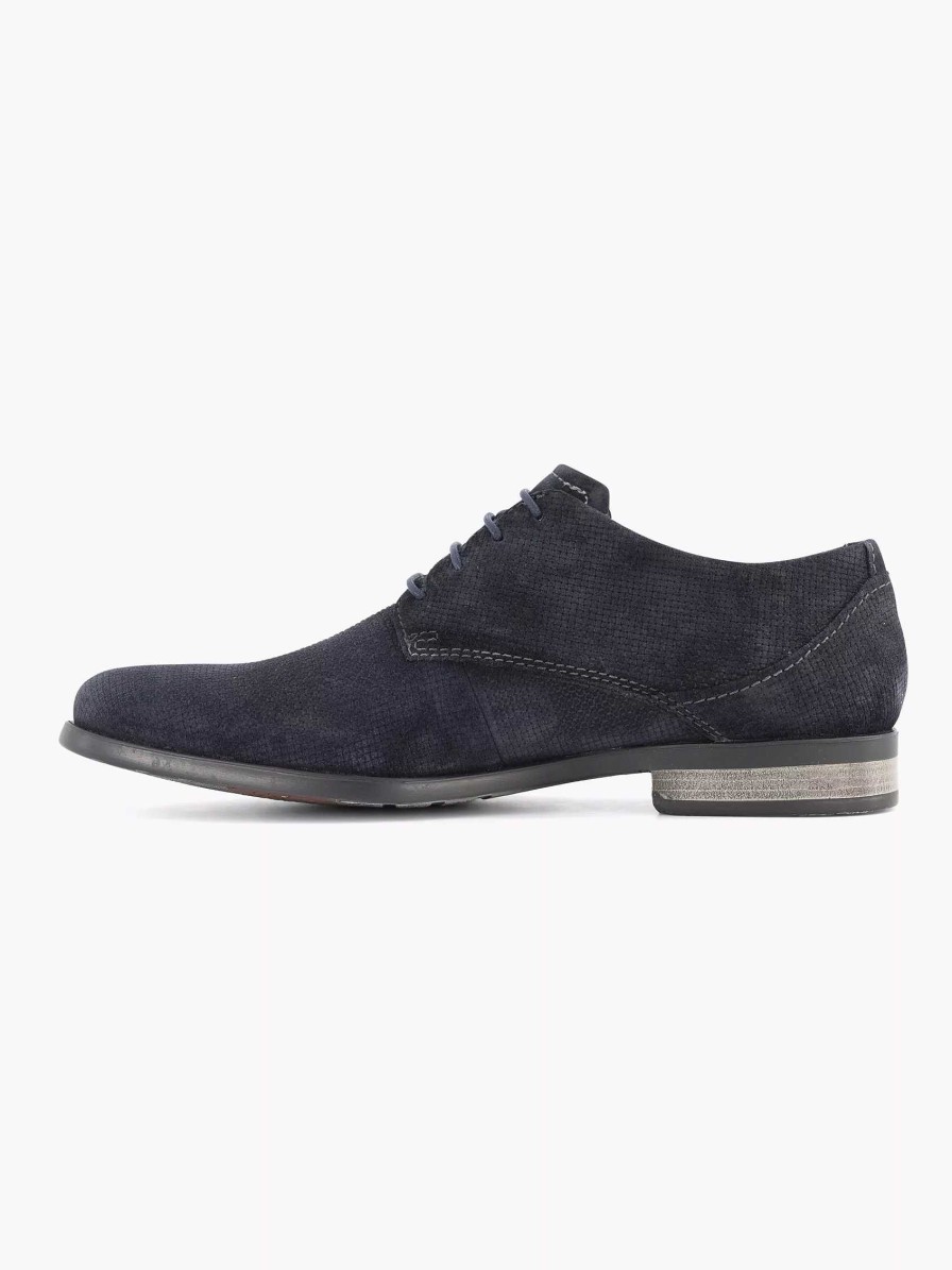 Dress Shoes | Bugatti Dark Blue Lace-Up Shoe