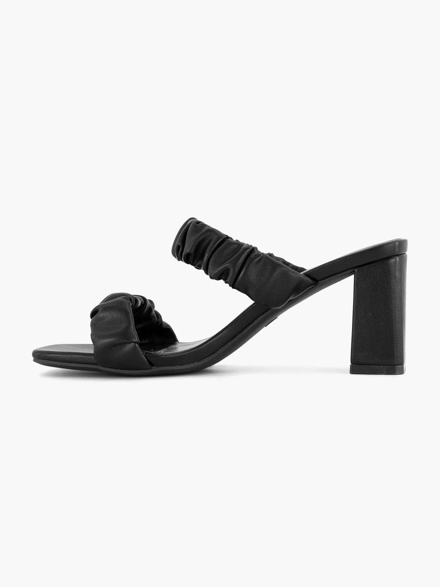 Sandals | Oxmox Black Slipper Heel