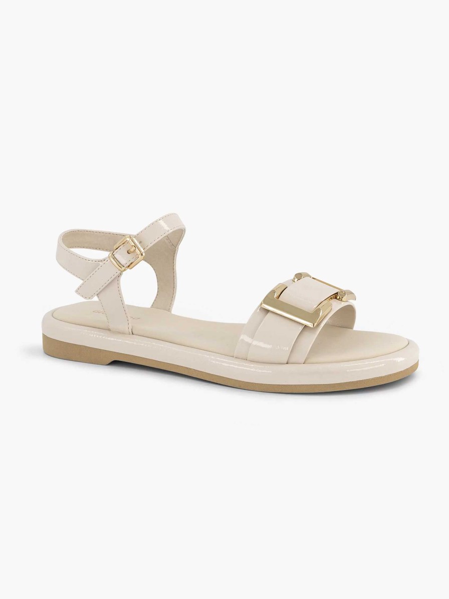 Sandals | Graceland Beige Sandal Decorative Buckle