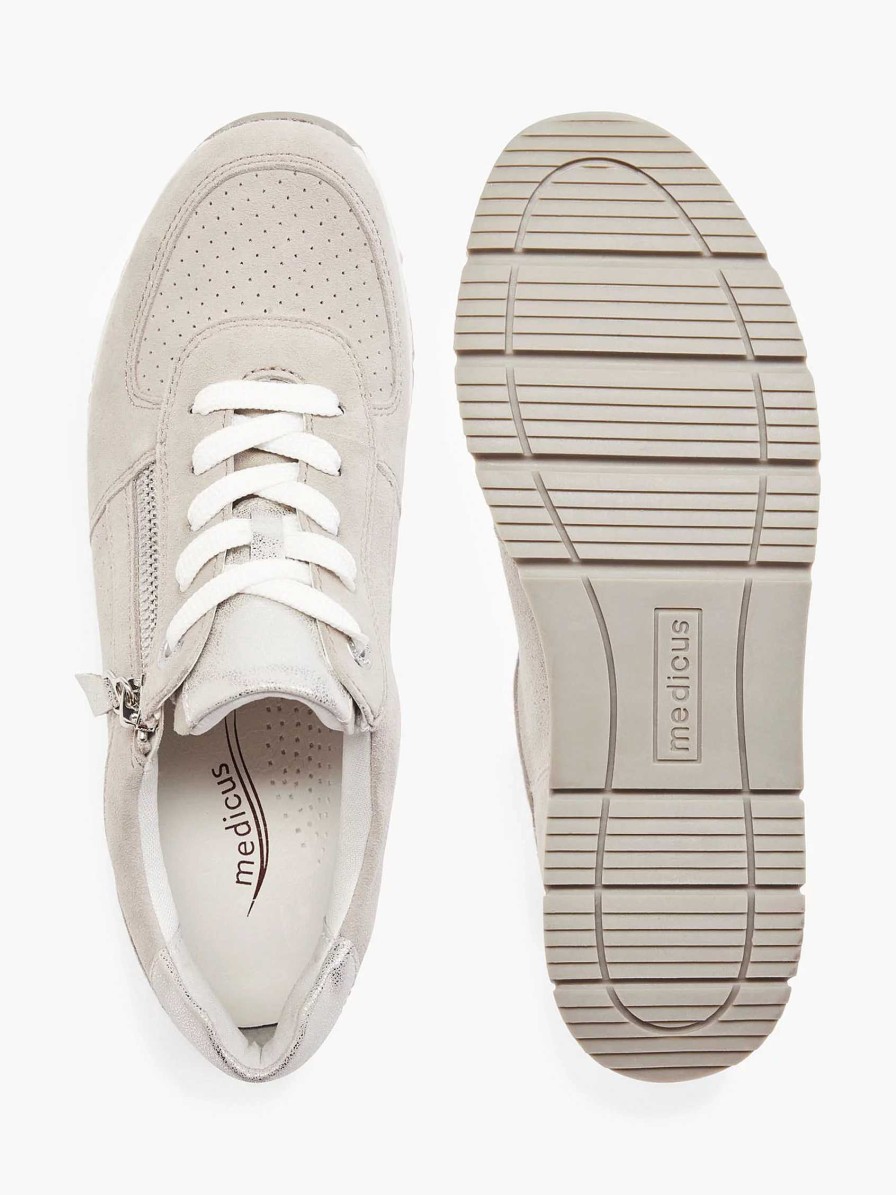 Comfort Shoes | Medicus Taupe Leather Sneaker