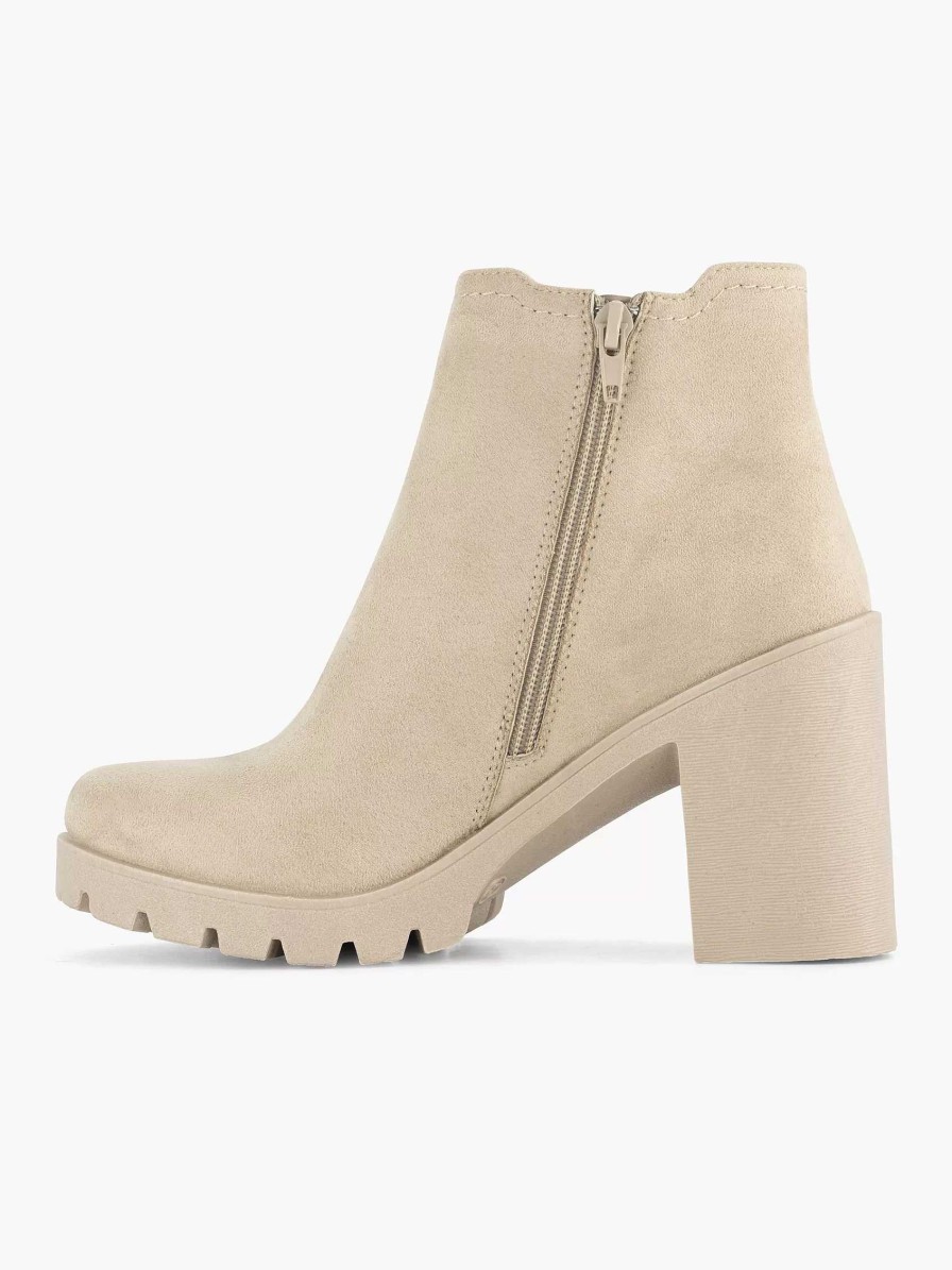 Ankle Boots & Boots | Graceland Beige Ankle Boot Heel