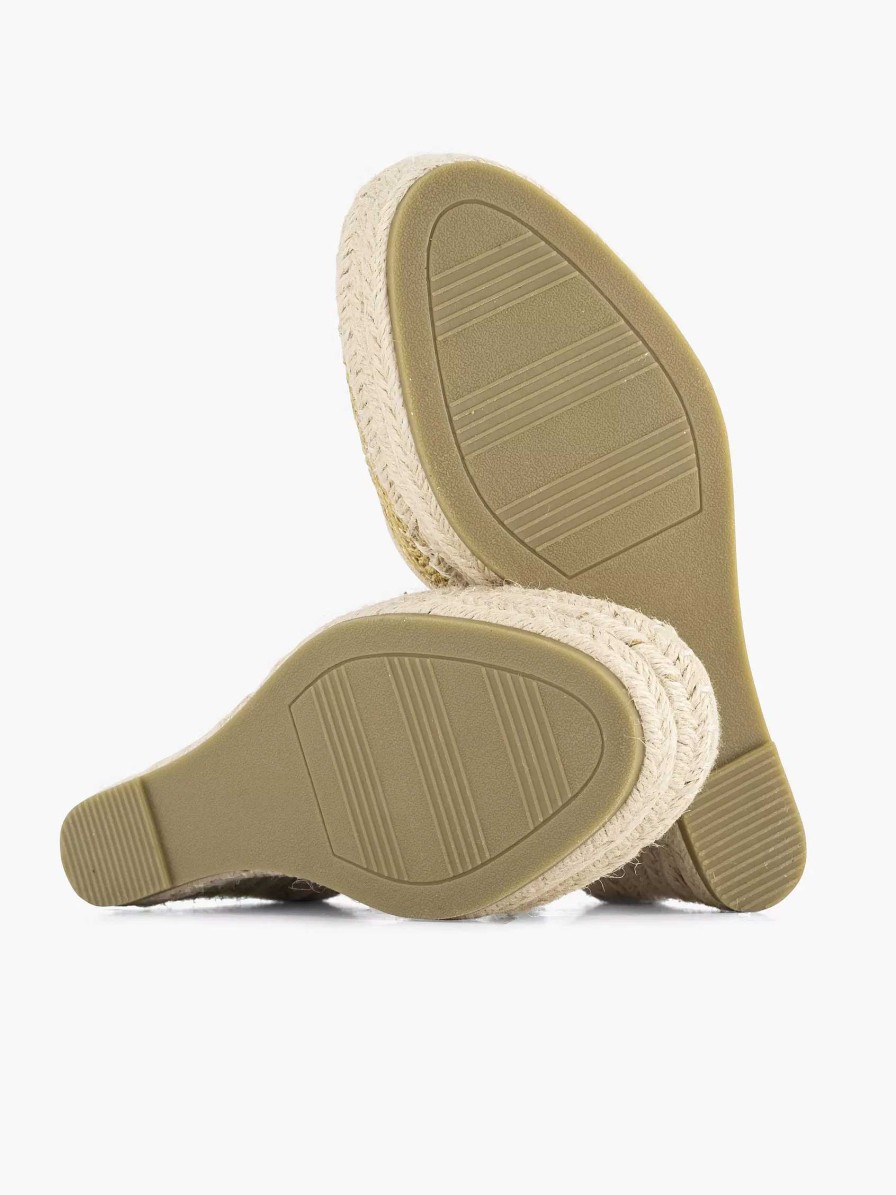 High Heels | Graceland Gold Espadrille Wedge Heel