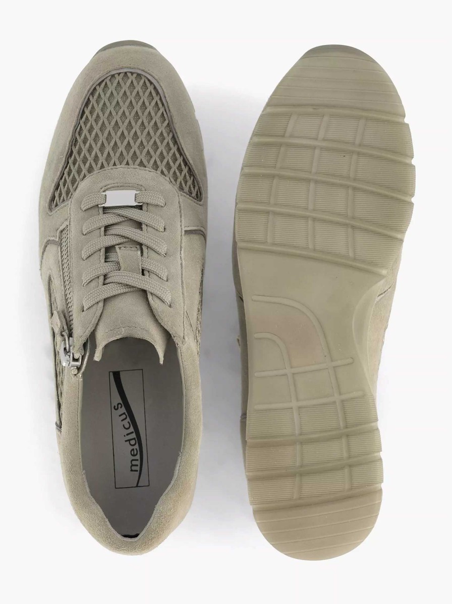 Comfort Shoes | Medicus Sand-Colored Leather Comfort Sneaker