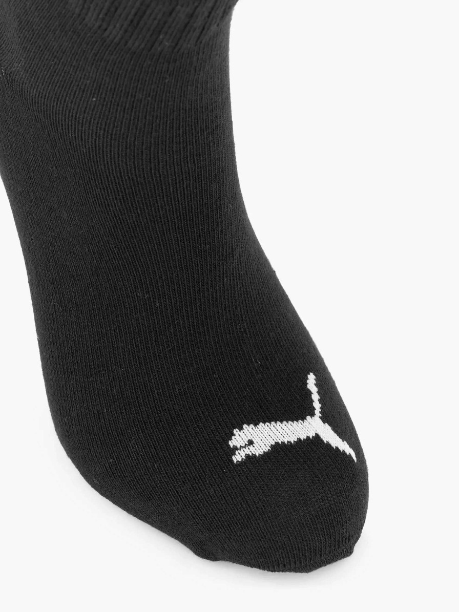 Socks | Puma Black Puma Quarter Plain 3 Pack 35-38