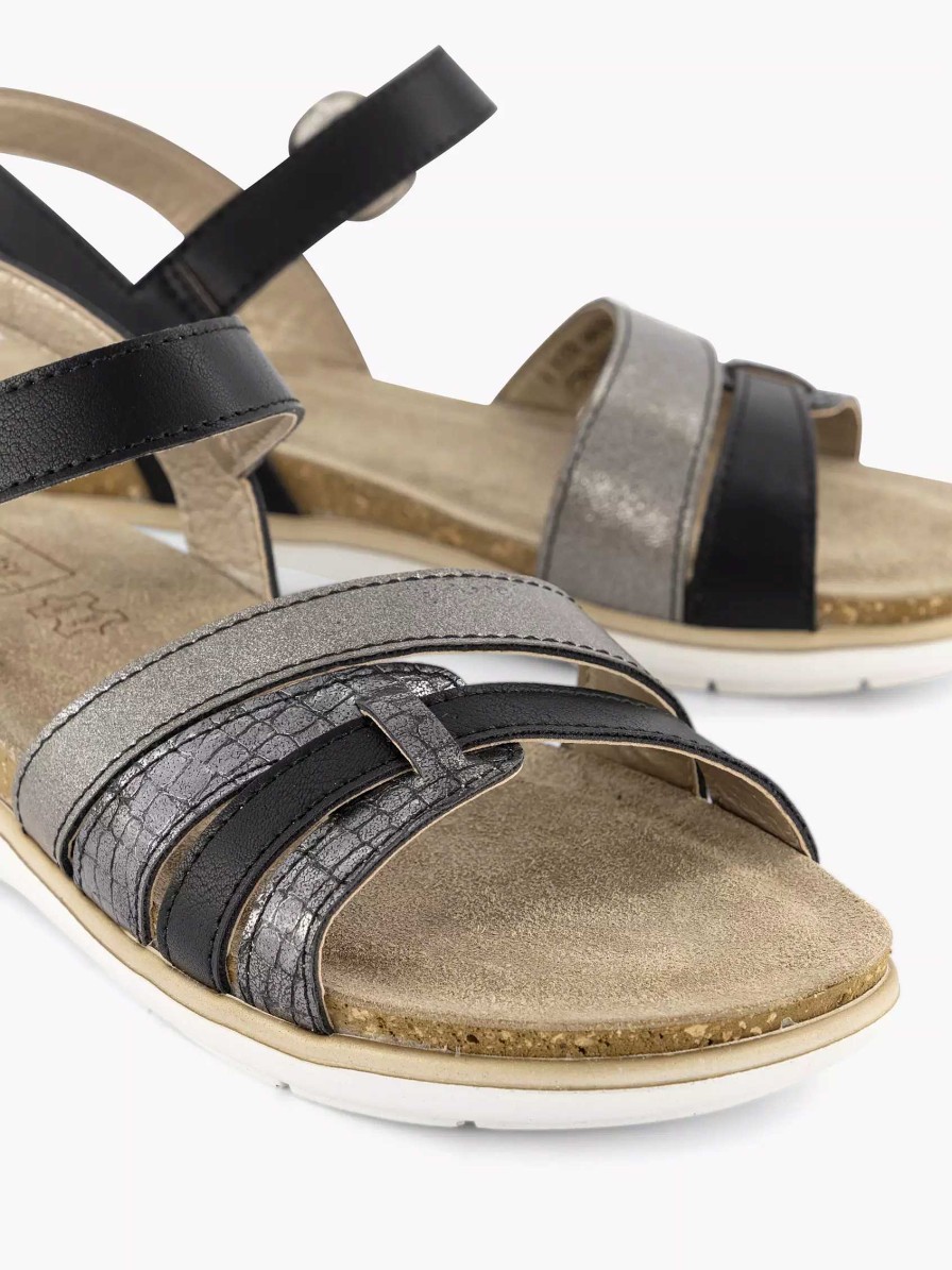 Sandals | Easy Street Black Sandal Buckle Closure