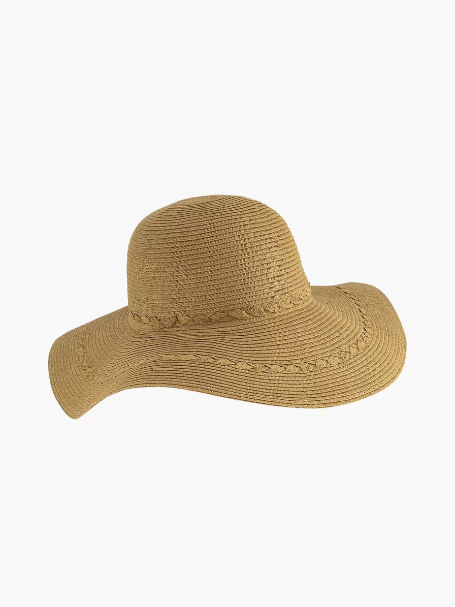 Online Exclusive Accessories | Graceland Beige Wicker Beach Hat