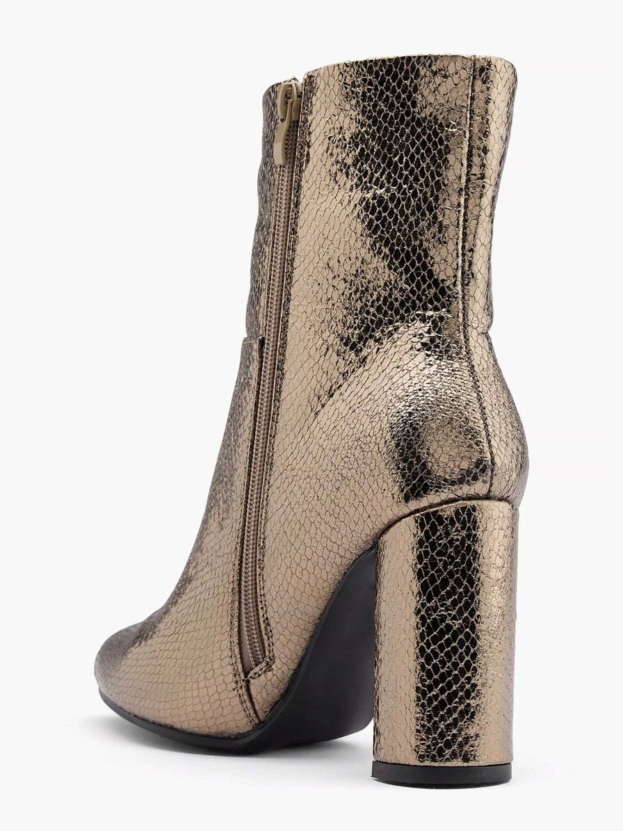 Ankle Boots & Boots | Oxmox Golden Ankle Boot Snake Print