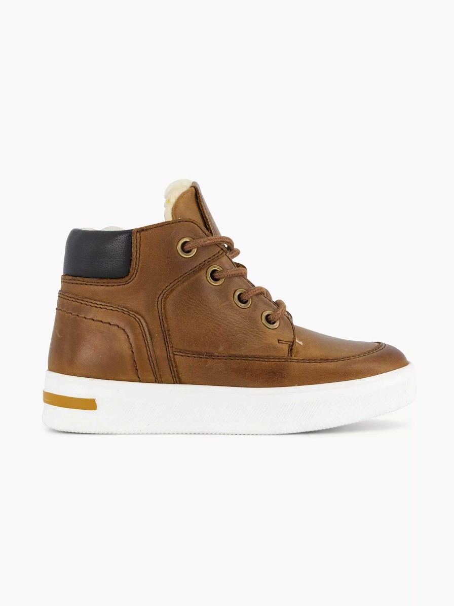 Baby Shoes | Vty Cognac Leather Sneaker