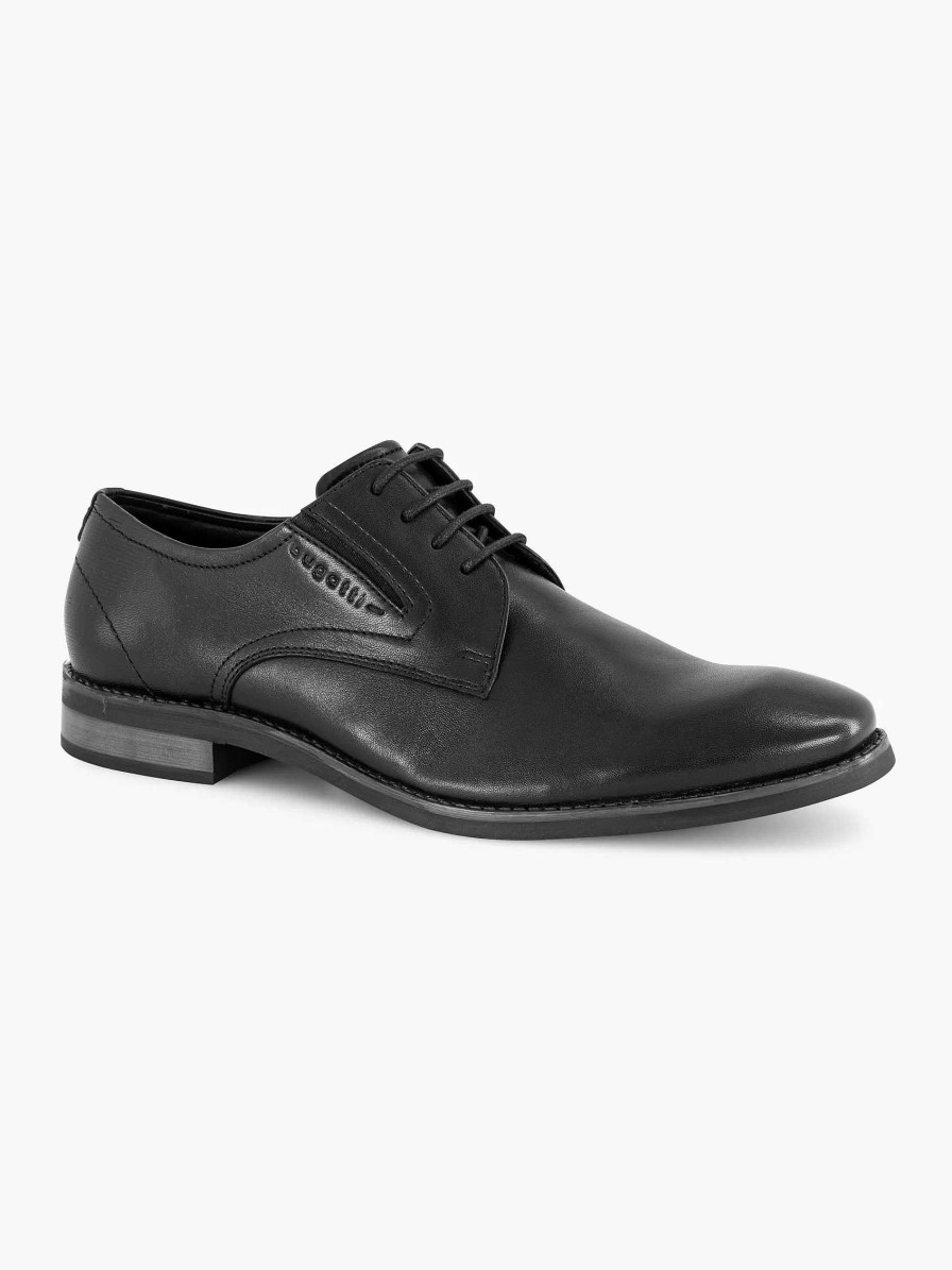 Dress Shoes | Bugatti Black Leather Lace-Up Shoe