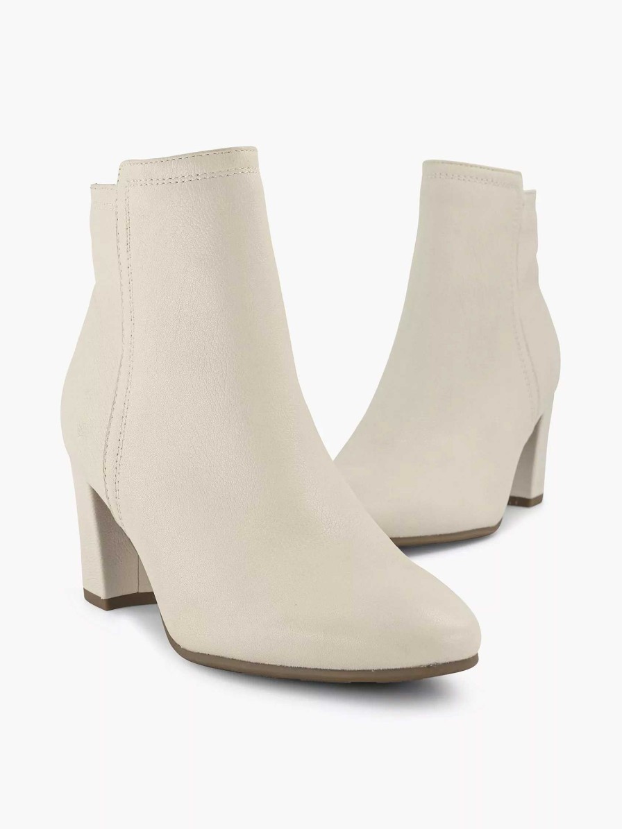 Ankle Boots & Boots | 5th Avenue Cream Leather Ankle Boot