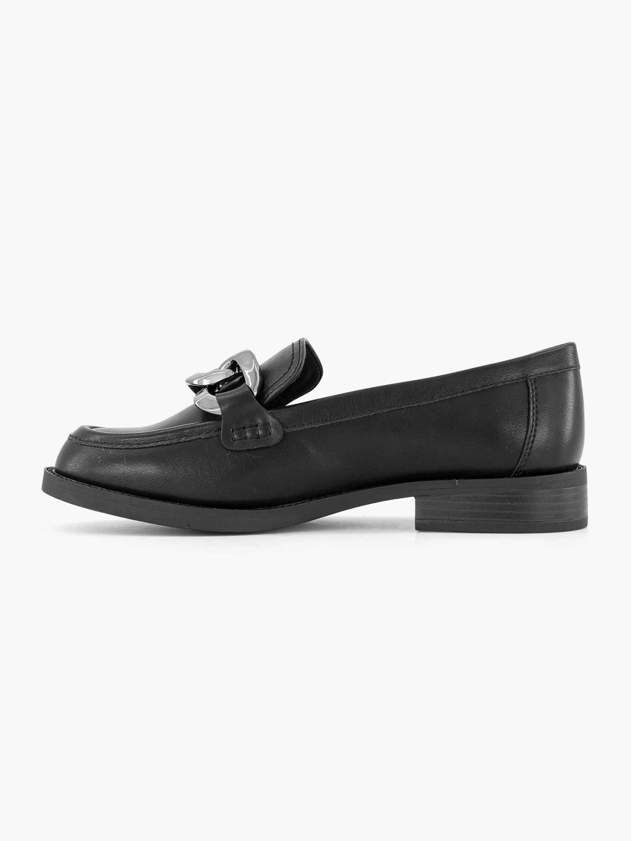 Loafers | Graceland Black Loafer Decorative Necklace