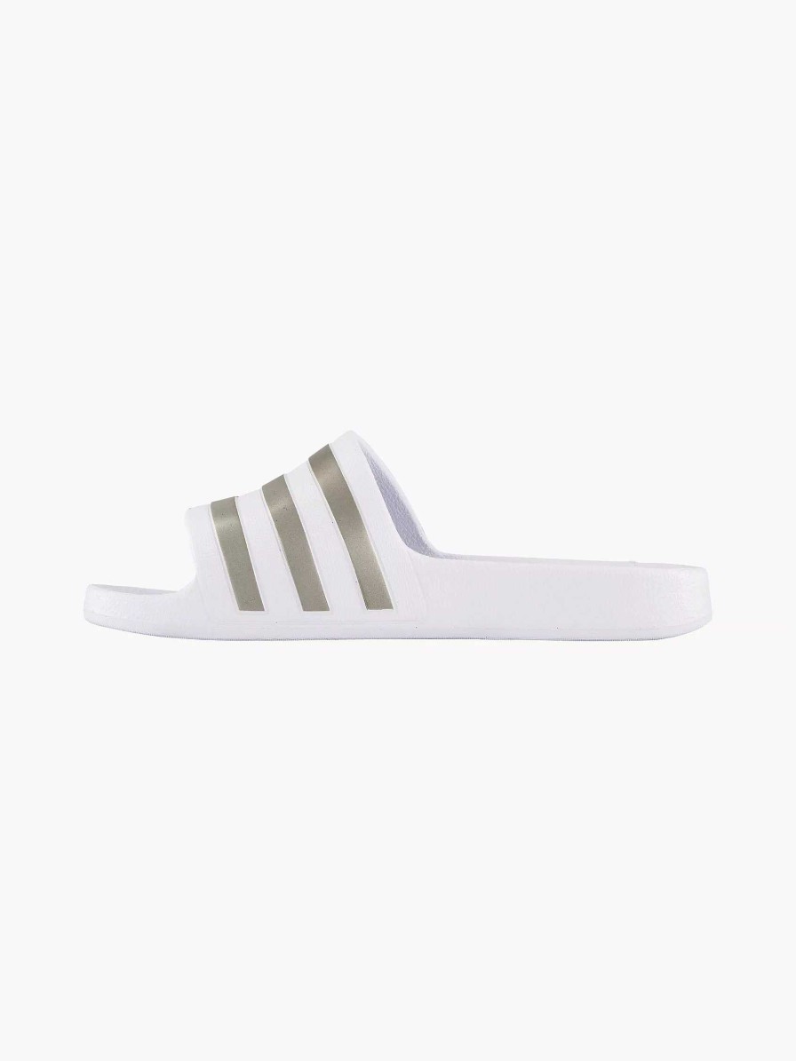 Flip Flops | adidas White Adilette Aqua