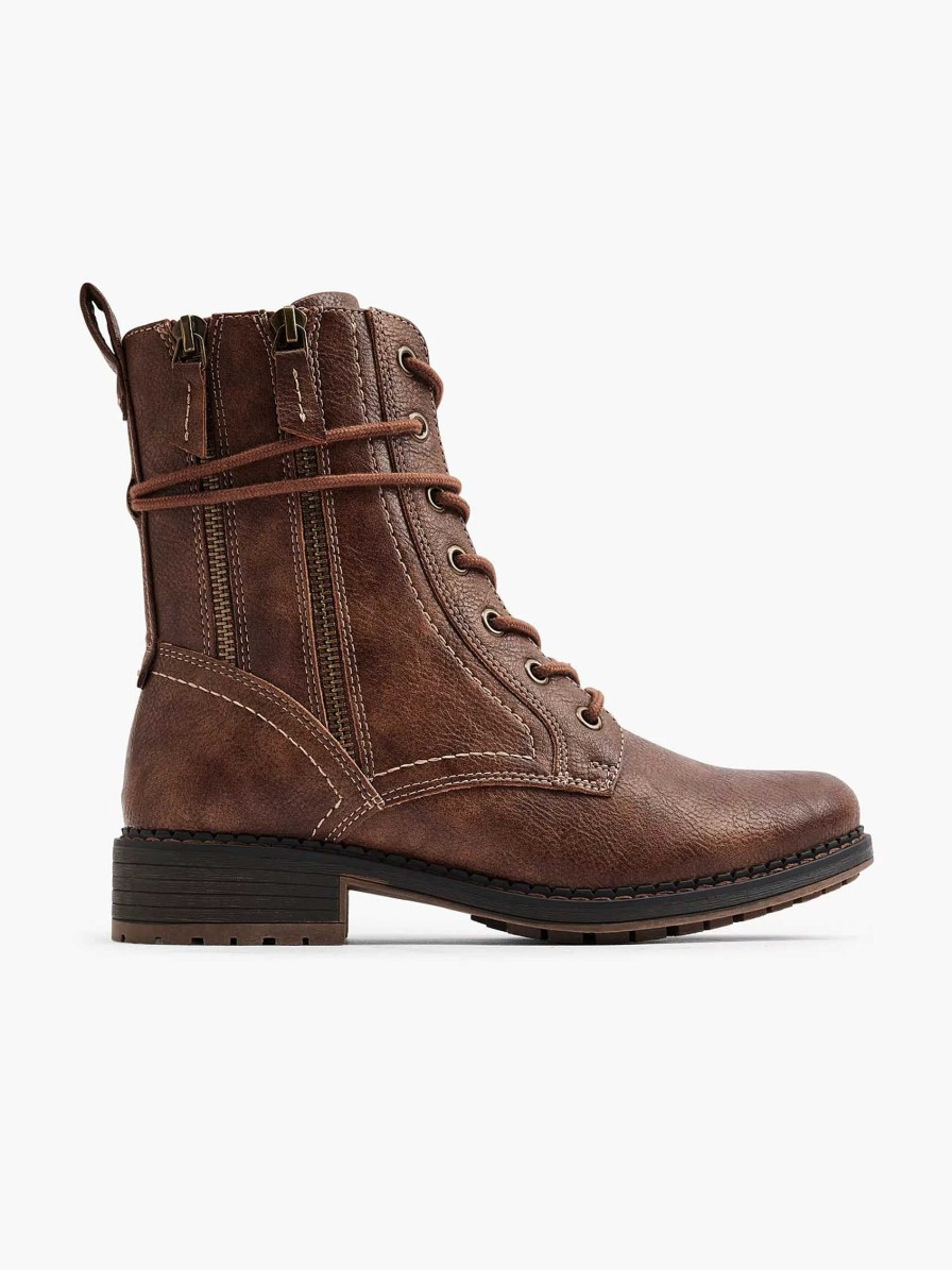 Ankle Boots & Boots | Easy Street Dark Brown Lace Up Boot