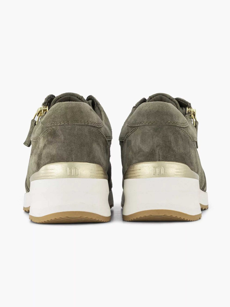 Comfort Shoes | Medicus Dark Green Leather Comfort Sneaker