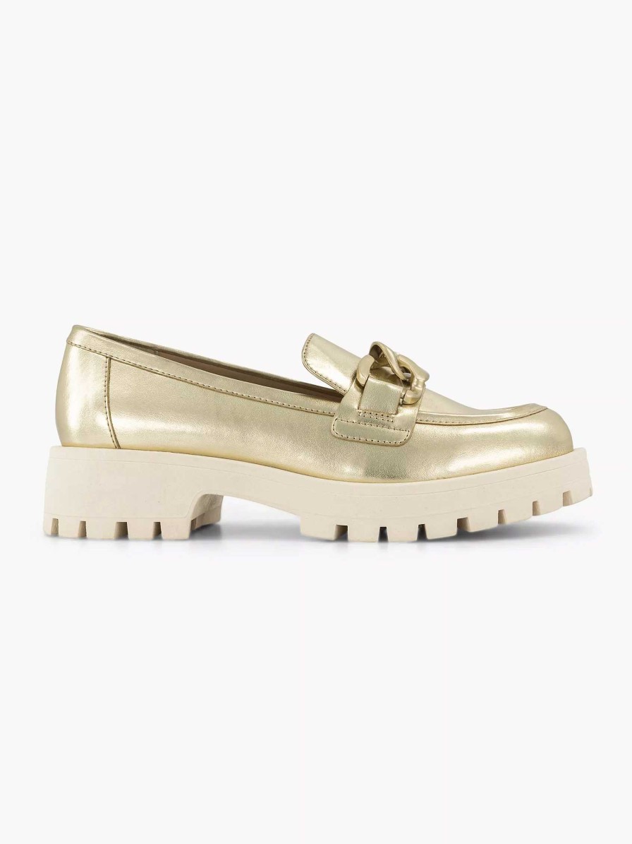 Loafers | Oxmox Gold Chunky Loafer