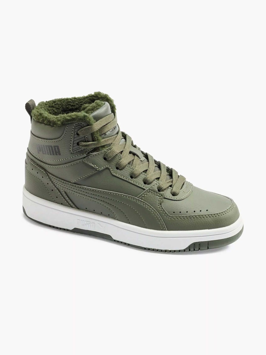 Boys' Shoes | Puma Green Rebound Joy Fur Jr