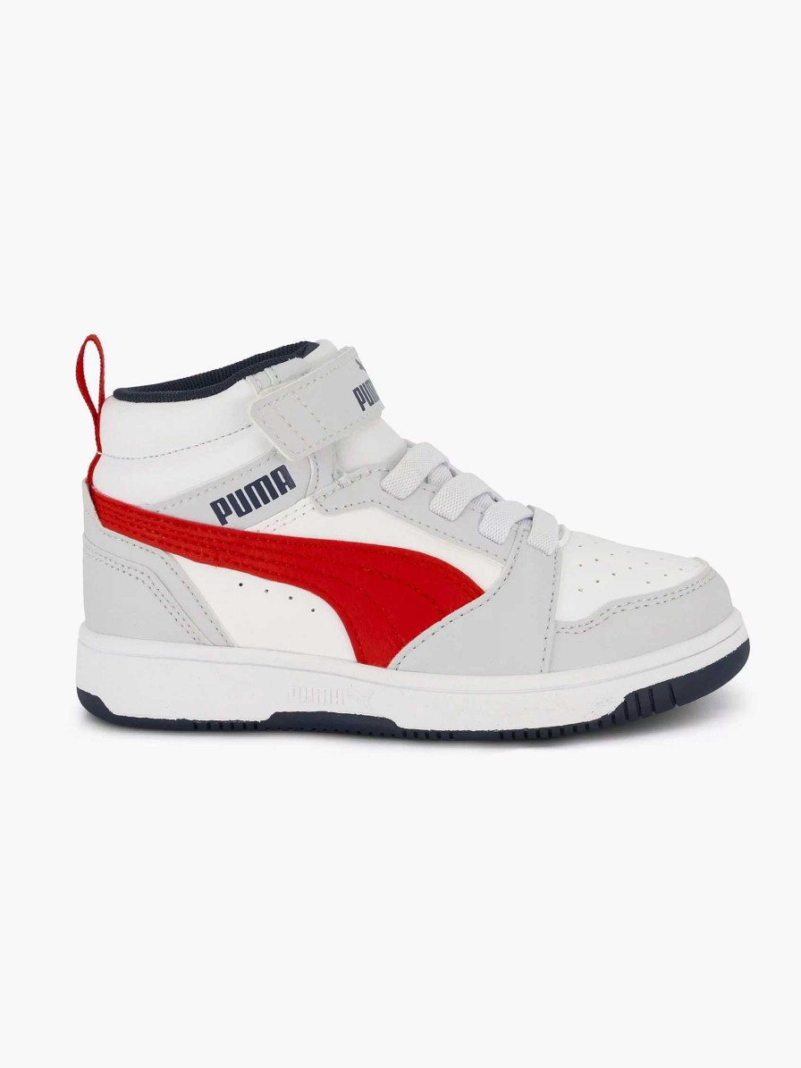 Baby Shoes | Puma White Puma Rebound V6 Mid Ac+ Ps