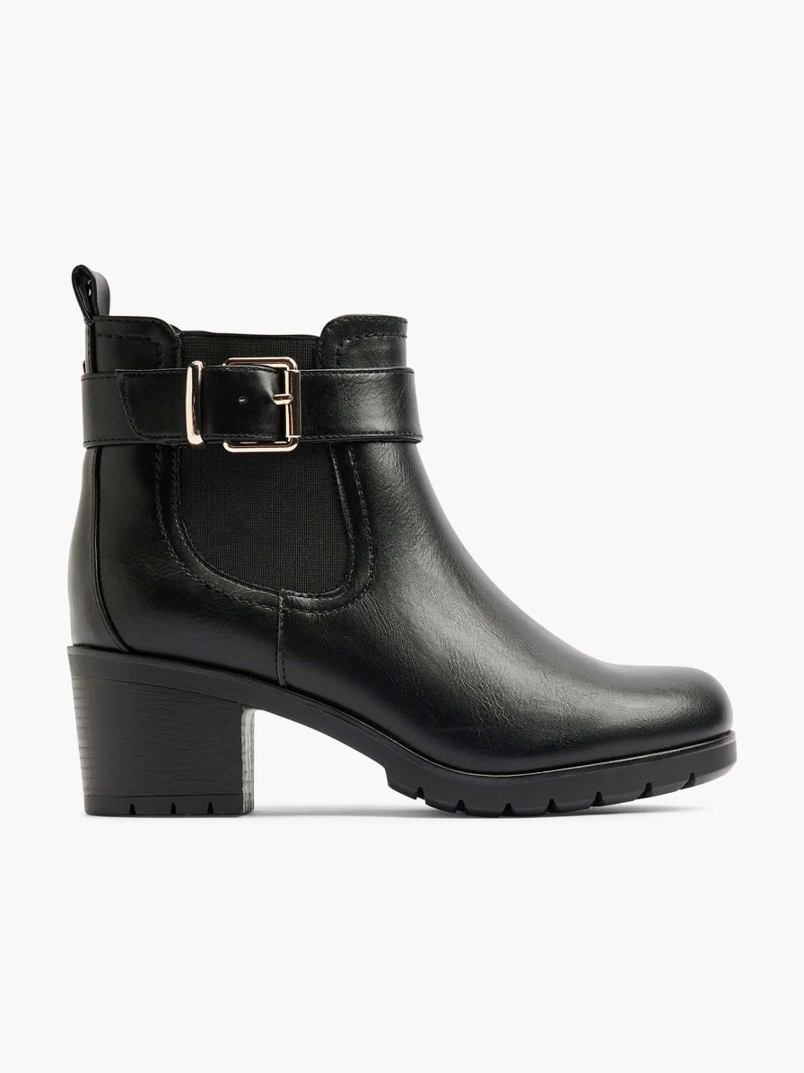 Ankle Boots & Boots | Graceland Black Ankle Boot Decorative Buckle