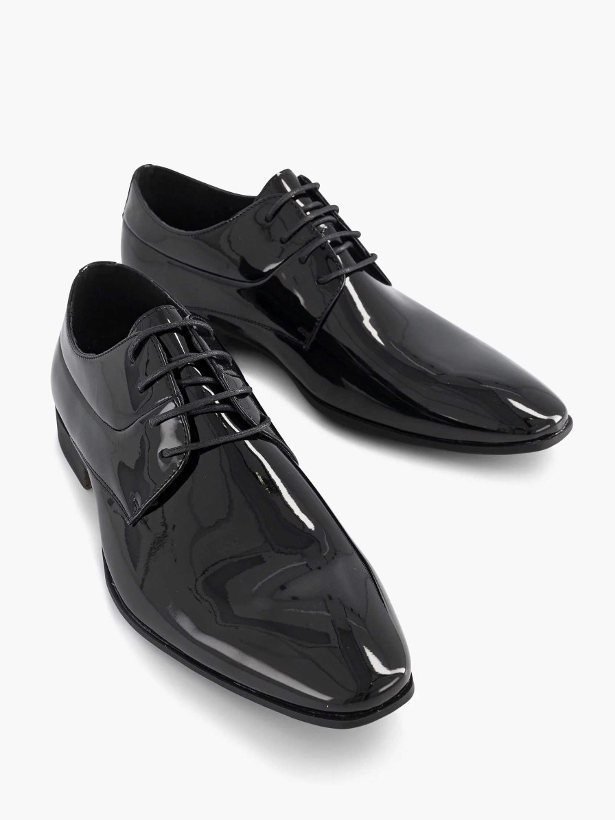 Dress Shoes | AM SHOE Black Lace-Up Shoe Lacquer