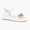 Sandals | Oxmox White Sandal Decorative Necklace