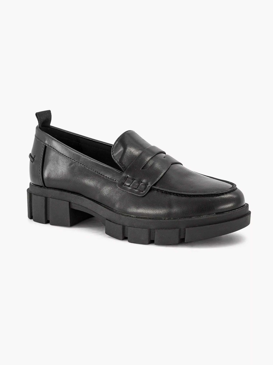 Loafers | Graceland Black Chunky Loafer